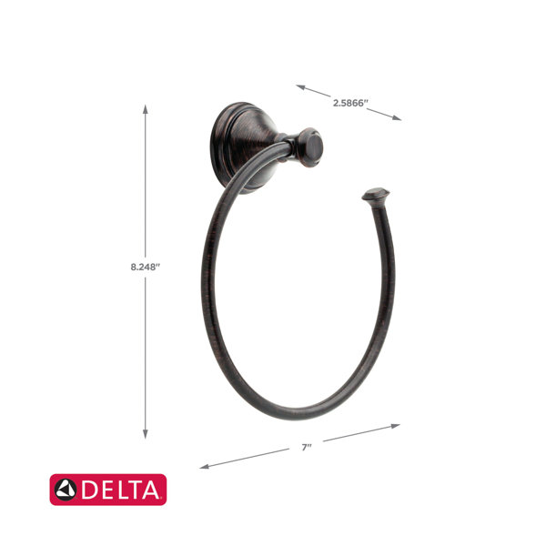 79746-CZ Delta Cassidy Wall Mount Round Open Towel Ring Bath